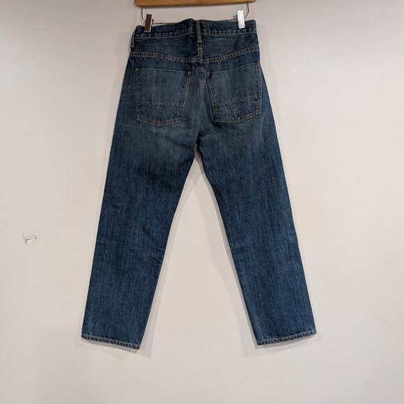 BNWT Vince Cropped Boyfriend Mid Wash Jeans Blue Size 26 - Picture 3 of 5